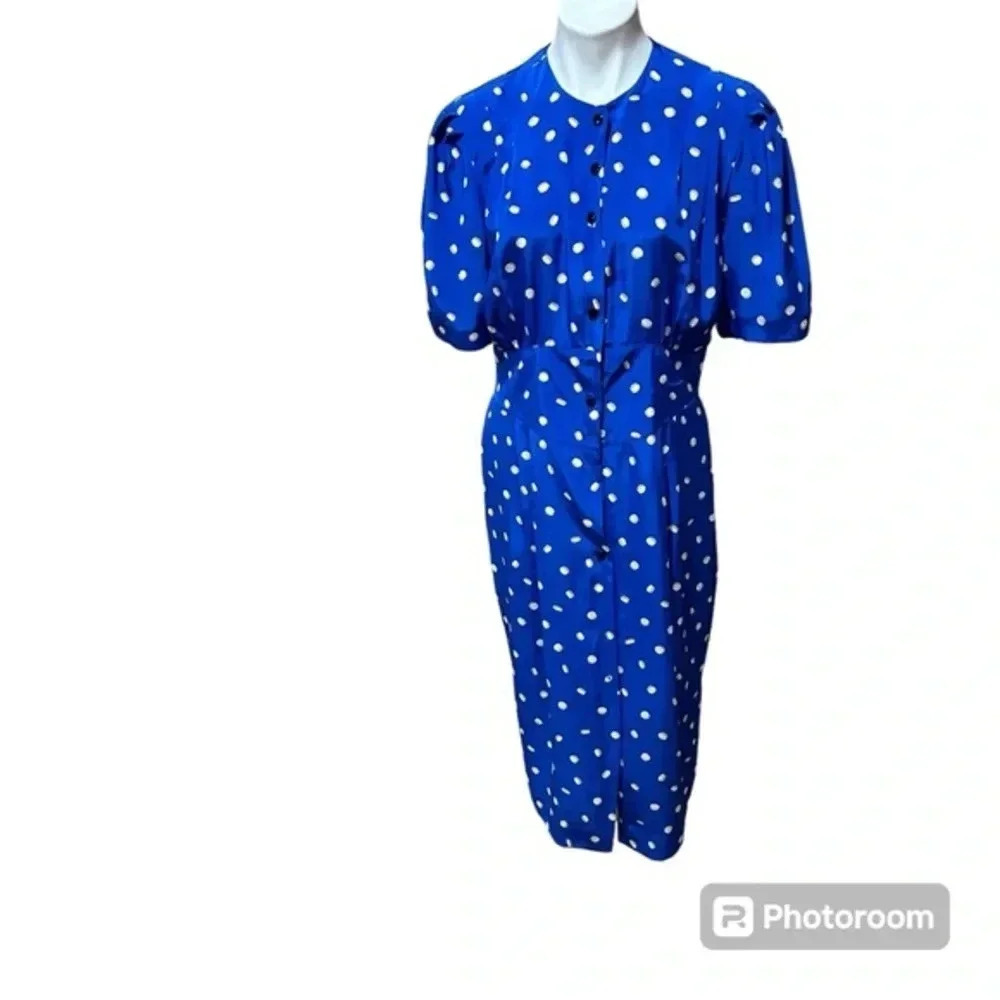 Liz Claiborne polka dot midi dress dresss